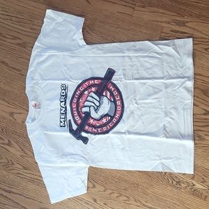 Menard's HANES white LARGE t shirt vintage new in package hammer 100% cotton